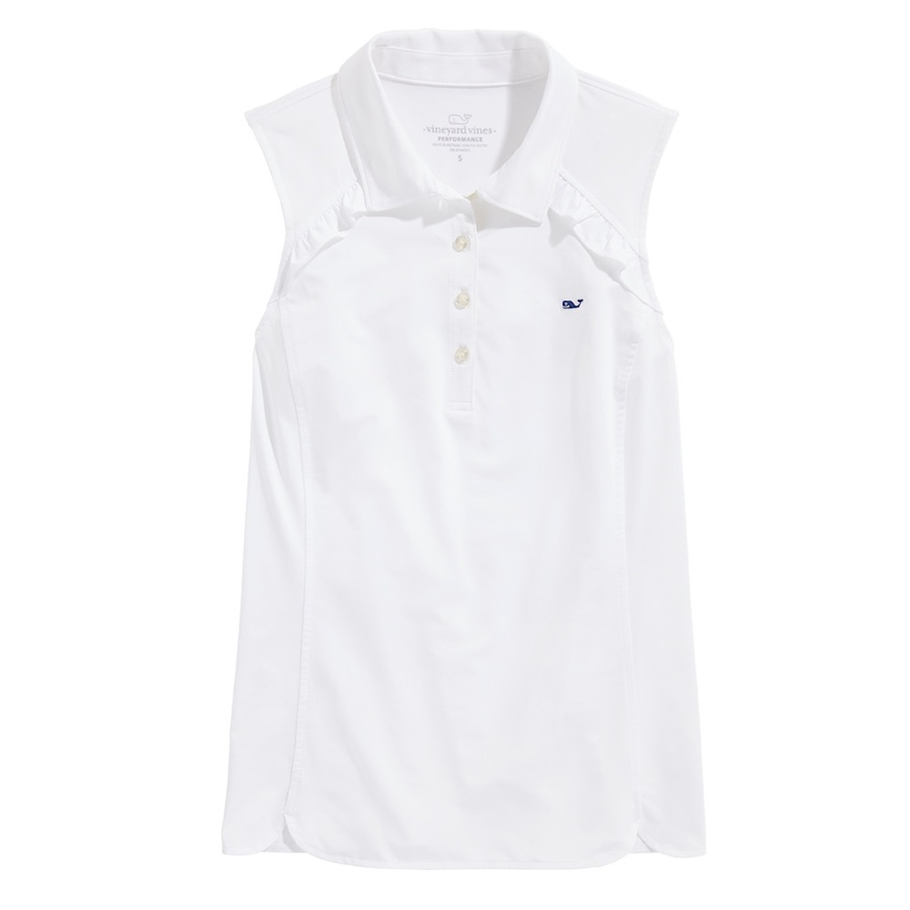 NWT VINEYARD VINES Sleeveless Performance Ruffle Polo!!